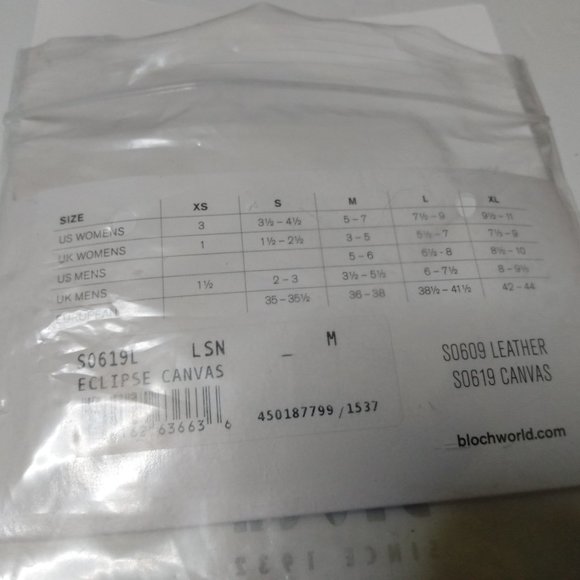 Bloch Ladies Leather Eclipse Half-Sole Lyrical Dance Shoes Size M - Picture 5 of 8